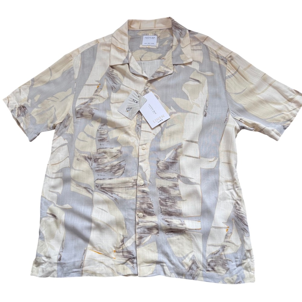 NWT Cactus Man Ricky Singh Button Shirt Men's Size Medium Coastal Resort Beach